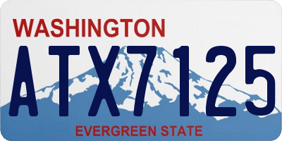 WA license plate ATX7125
