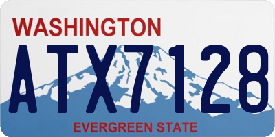 WA license plate ATX7128