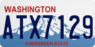 WA license plate ATX7129