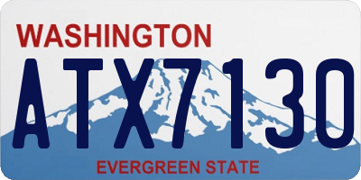 WA license plate ATX7130