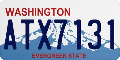WA license plate ATX7131