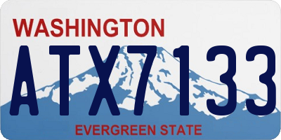WA license plate ATX7133