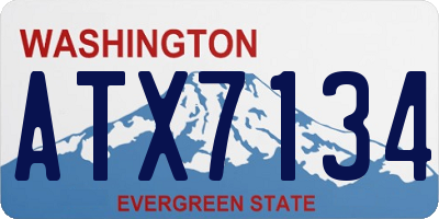 WA license plate ATX7134