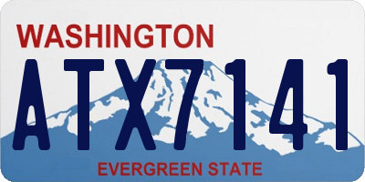 WA license plate ATX7141