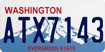 WA license plate ATX7143