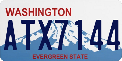 WA license plate ATX7144