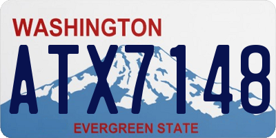 WA license plate ATX7148