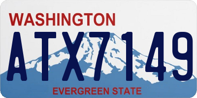 WA license plate ATX7149
