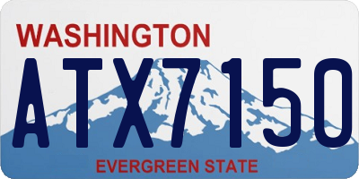 WA license plate ATX7150