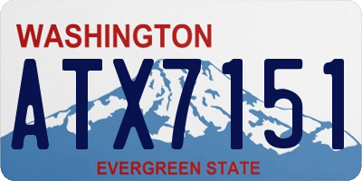 WA license plate ATX7151