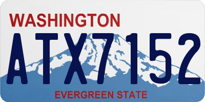 WA license plate ATX7152