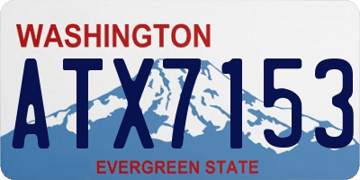 WA license plate ATX7153