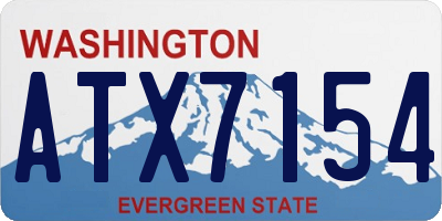 WA license plate ATX7154