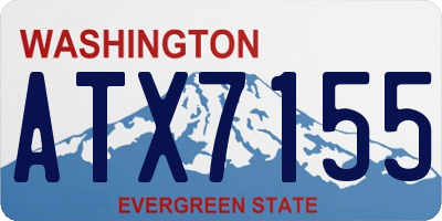 WA license plate ATX7155