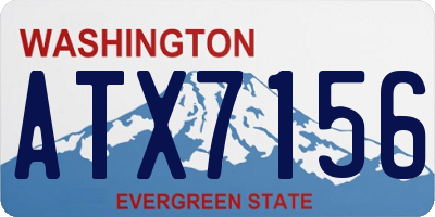 WA license plate ATX7156