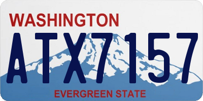 WA license plate ATX7157
