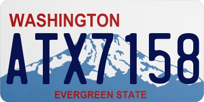 WA license plate ATX7158