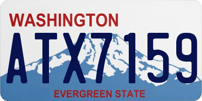 WA license plate ATX7159