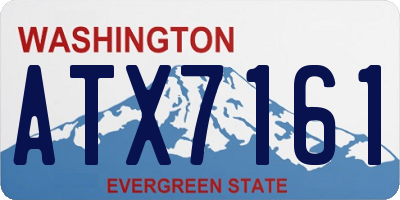 WA license plate ATX7161