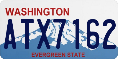 WA license plate ATX7162