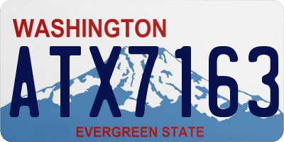WA license plate ATX7163