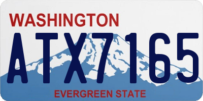 WA license plate ATX7165