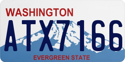 WA license plate ATX7166