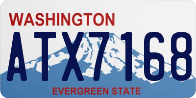 WA license plate ATX7168