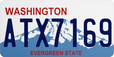 WA license plate ATX7169