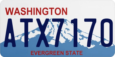 WA license plate ATX7170