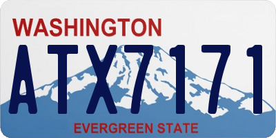 WA license plate ATX7171
