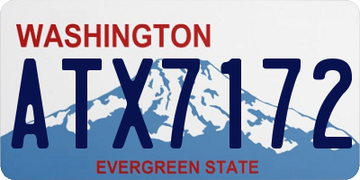 WA license plate ATX7172