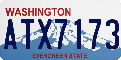 WA license plate ATX7173