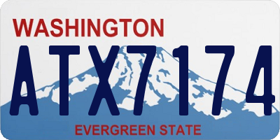 WA license plate ATX7174