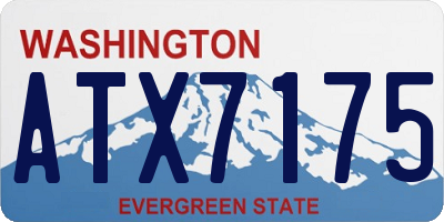 WA license plate ATX7175