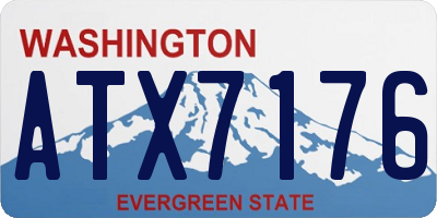WA license plate ATX7176