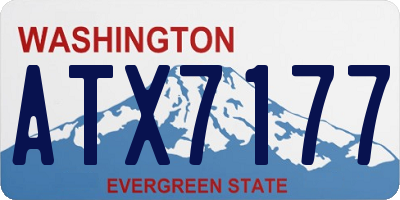 WA license plate ATX7177