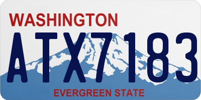 WA license plate ATX7183
