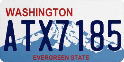 WA license plate ATX7185