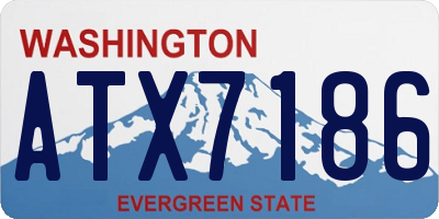 WA license plate ATX7186