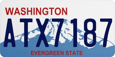 WA license plate ATX7187