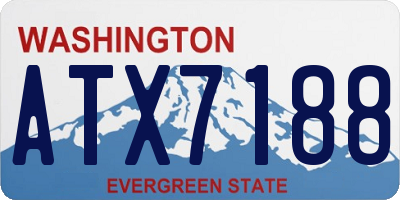WA license plate ATX7188