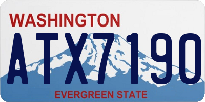 WA license plate ATX7190