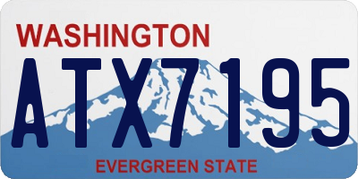 WA license plate ATX7195