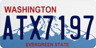 WA license plate ATX7197