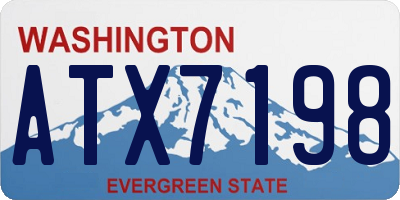 WA license plate ATX7198