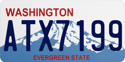 WA license plate ATX7199