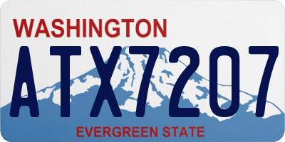 WA license plate ATX7207