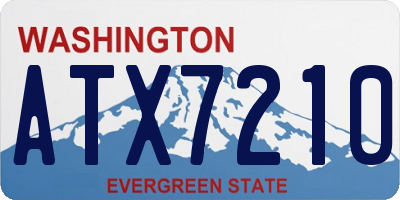 WA license plate ATX7210