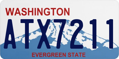 WA license plate ATX7211